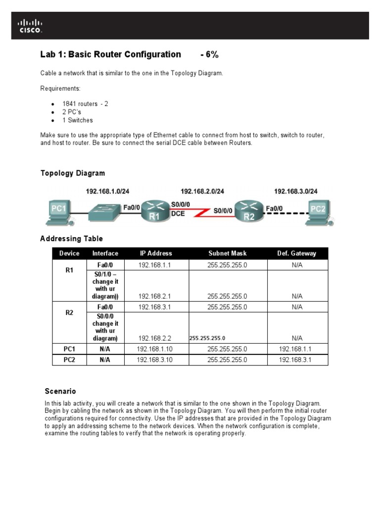 Router and Switch Configuration Guide | PDF | Network Switch | Network ...