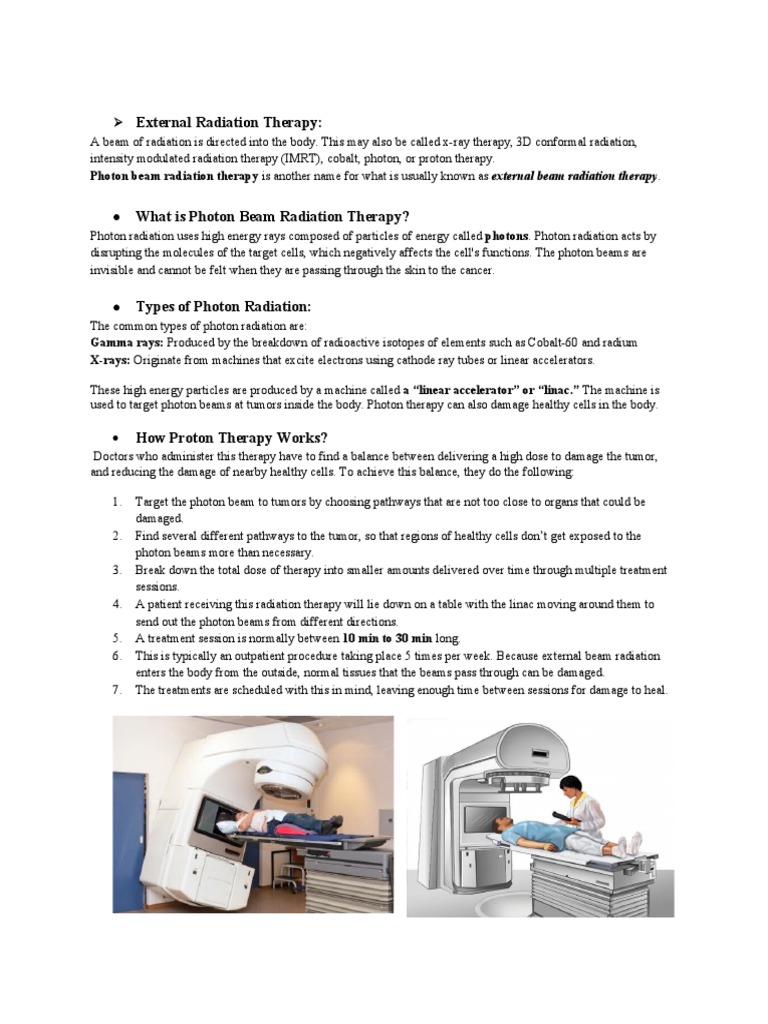 External Radiation Therapy PDF Radiation Therapy Cancer