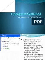 C Program Explained: Introduction - Input and Output