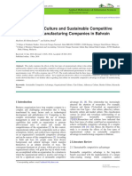 Organizational Culture and Sustainable Competitive Advantage in Manufacturing Companies in Bahrain