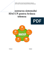 Implementarea Sistemului HACCP Pentru Branza Telemea