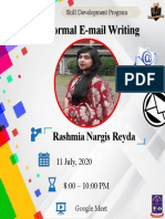 Formal E-Mail Writing Formal E-Mail Writing: Skill Development Program