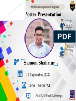 Skill Development Program Poster Presentation 12 September 2020