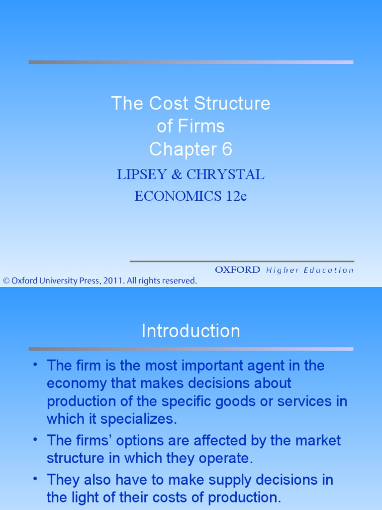 The Cost Structure of Firms Lipsey & Chrystal Economics 12E PDF
