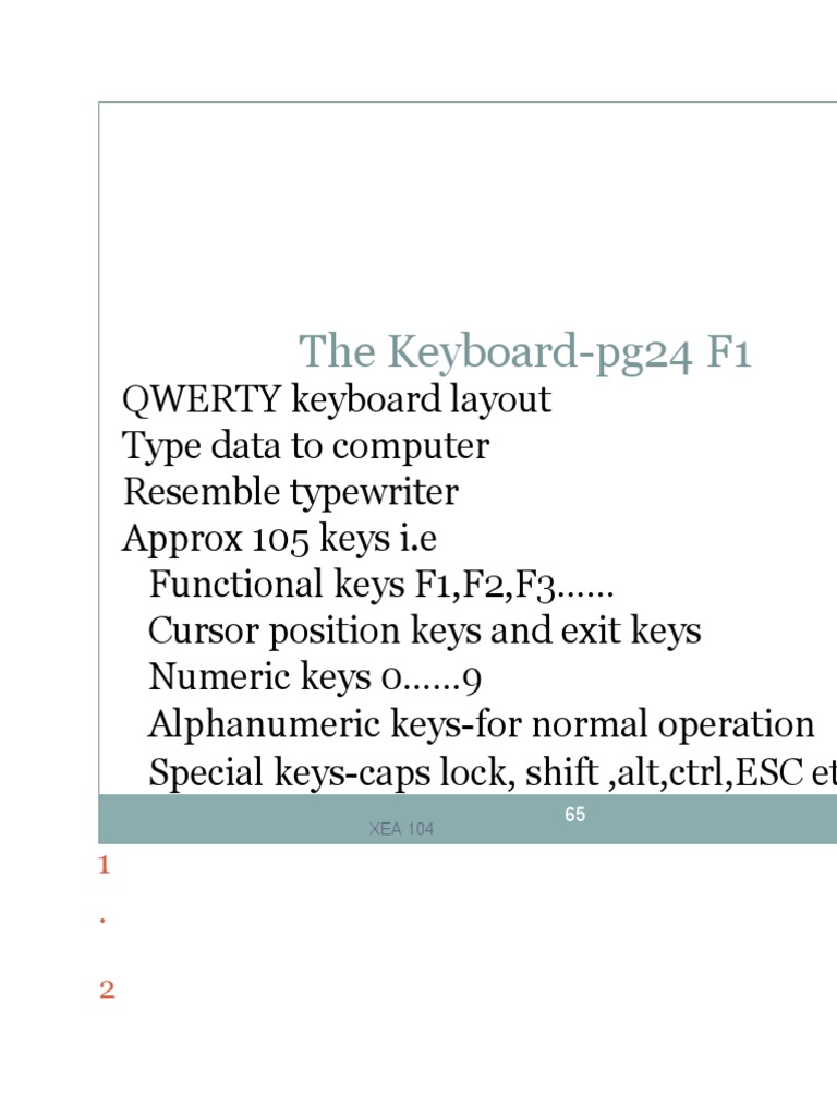 Keyboard and Mouse Types Explained | PDF