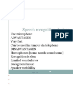Speech Recognition Devices