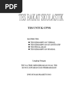 Contoh Soal Tes Skolastik Tingkat Sma