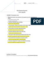 Extra Grammar Exercises (Unit 8, Page 88) : He Titanic Was Found at The Bottom of The Ocean in 1985