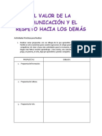 El Valor de La Comunicación y El Respeto Hacia Los Demás