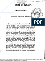 Rca. del Paraguay.Manifiesto Del Gobierno Provisorio 16 de setiembre de 1869
