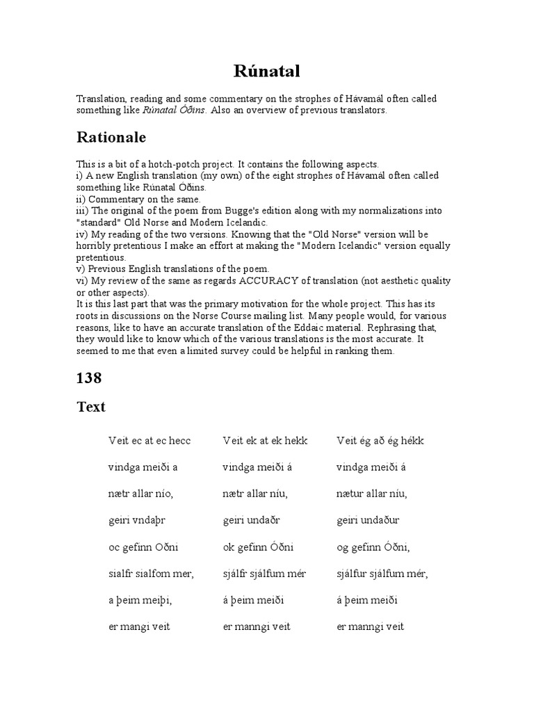 Runatal Translations | PDF | Translations | Linguistics