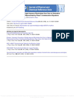 Volumetric Properties of Single Aqueous Electrolytes From Zero To Saturation Concentration at 298K Represented by Pitzers Ion Interaction Equations PDF