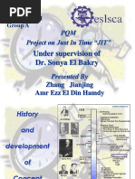 PQM Project On Just in Time "JIT": Under Supervision of Dr. Sonya El Bakry