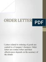 Order Letter