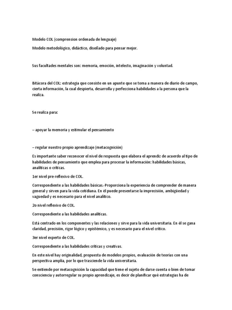 Modelo COL | PDF
