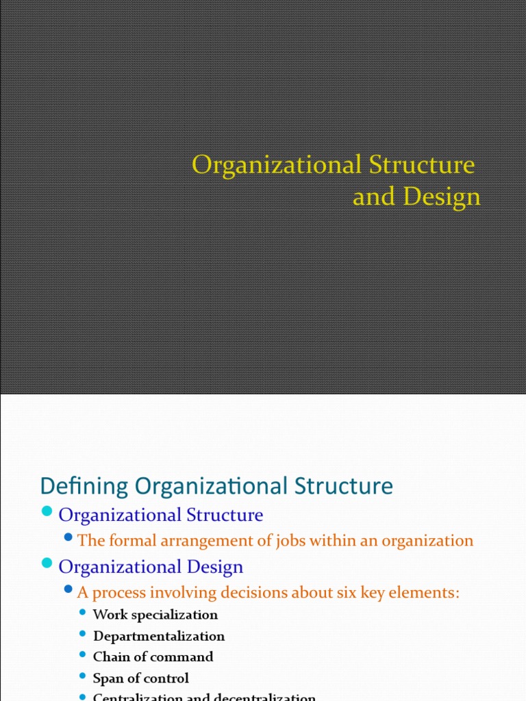 Understanding Organizational Structure | PDF | Organizational Structure ...