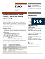 CHC33015 Certificate LLL in Individual Support (Ageing) : Health and Community Services Pathways