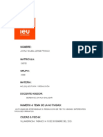 Actividad 3 Actividad de Aprendizaje 3. Redacción de Texto Usando Diferentes Tipos de Párrafos