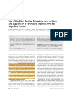 Use of Modified Positive Behavioral Interventions and Supports in A Psychiatric Inpatient Unit For High-Risk Youths