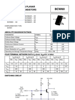 BCW60 BCW60: Sot23 NPN Silicon Planar Small Signal Transistors