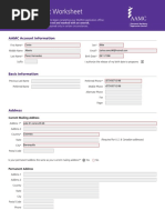 ERAS Applicant Worksheet: AAMC Account Information