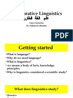 Comparative Linguistics نراقملا ةغللا ملع: Course Instructor: Dr. Mahmoud Altarabin