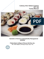 Culinary Arts 1 (Asian Cuisine) FPT 123 Trainee Manual: Mac Arthur Highway, Barangay Kiagot, Digos City