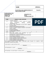 Project: Project Name Site No.:: Check Sheet For Testing and Commissioning of Fire Alarm System Sheet No