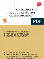 Building Relationship Through Effective Communication