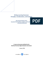 Writing Learning Outcomes: Principles, Considerations, and Examples