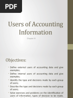 Users of Accounting Information - Chapter III