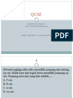 Quiz Matematika SMP Segitiga dan Lingkaran