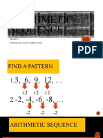 Arithmetic Sequence: Finding The Common Difference (D)