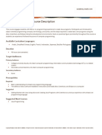Oracle Academy Java Fundamentals Course Description PDF