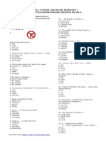 Soal UAS Bahasa Inggris Kelas 6 Semester 1