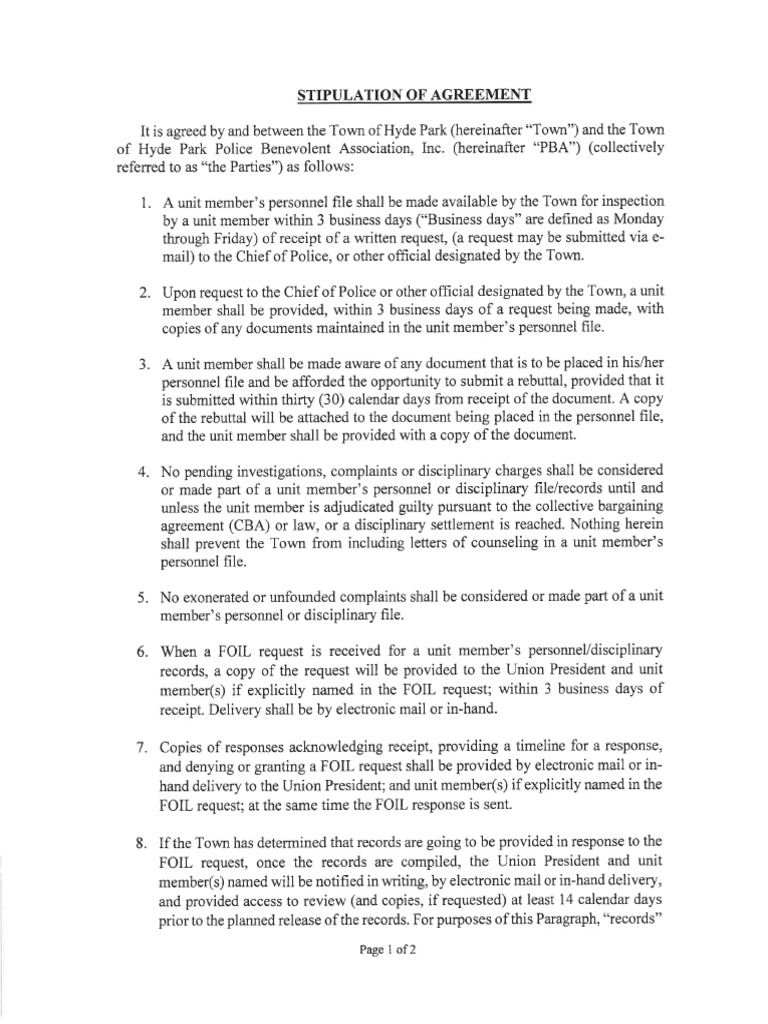 T of HP Signed PBA Stipulation of Agreement Re Release of Files 8-20 | PDF