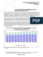 Cuenta Satelite Del Trabajo No Remunerado de Los Hogares en México, 2018