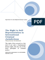 The Right To Self-Representation in International Criminal Jurisdictions