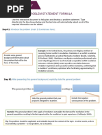 Problem Statement Formula