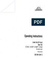 Linde Operator Manual 322 1992-09 (3228042501) EN PDF
