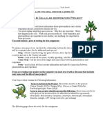 Photosynthesis Cellular Respiration Poster Project Grading Sheet PDF