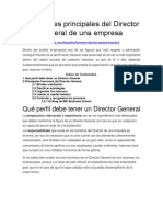 1) 5 Funciones Principales Del Director General de Una Empresa