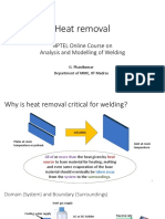 Heat Removal: NPTEL Online Course On Analysis and Modelling of Welding