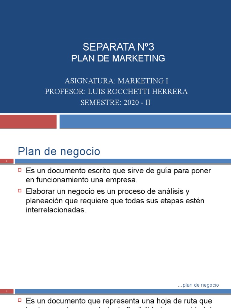 Guía de Plan de Marketing | PDF | Plan de negocios | Marketing