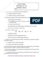 Ficha de FQ 10 - Misturas e Substâncias