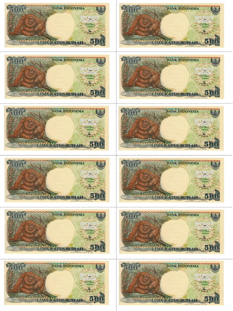 RP 500 Uang Kertas Mainan | PDF