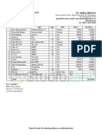 Cv. Agra Aksata: INVOICE No. 122/VI/OFF/2020 DATE 8 Juni 2020 Customer