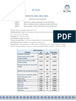 Productos 200XC, 300XC, 400XC - Ficha técnica y composición