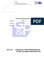 Op-3-59. Checklist For Supervision of Stone Column Construction