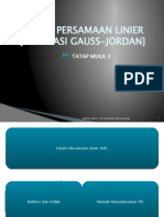 Sistem Persamaan Linier (Eliminasi Gauss-Jordan) : Tatap Muka 3